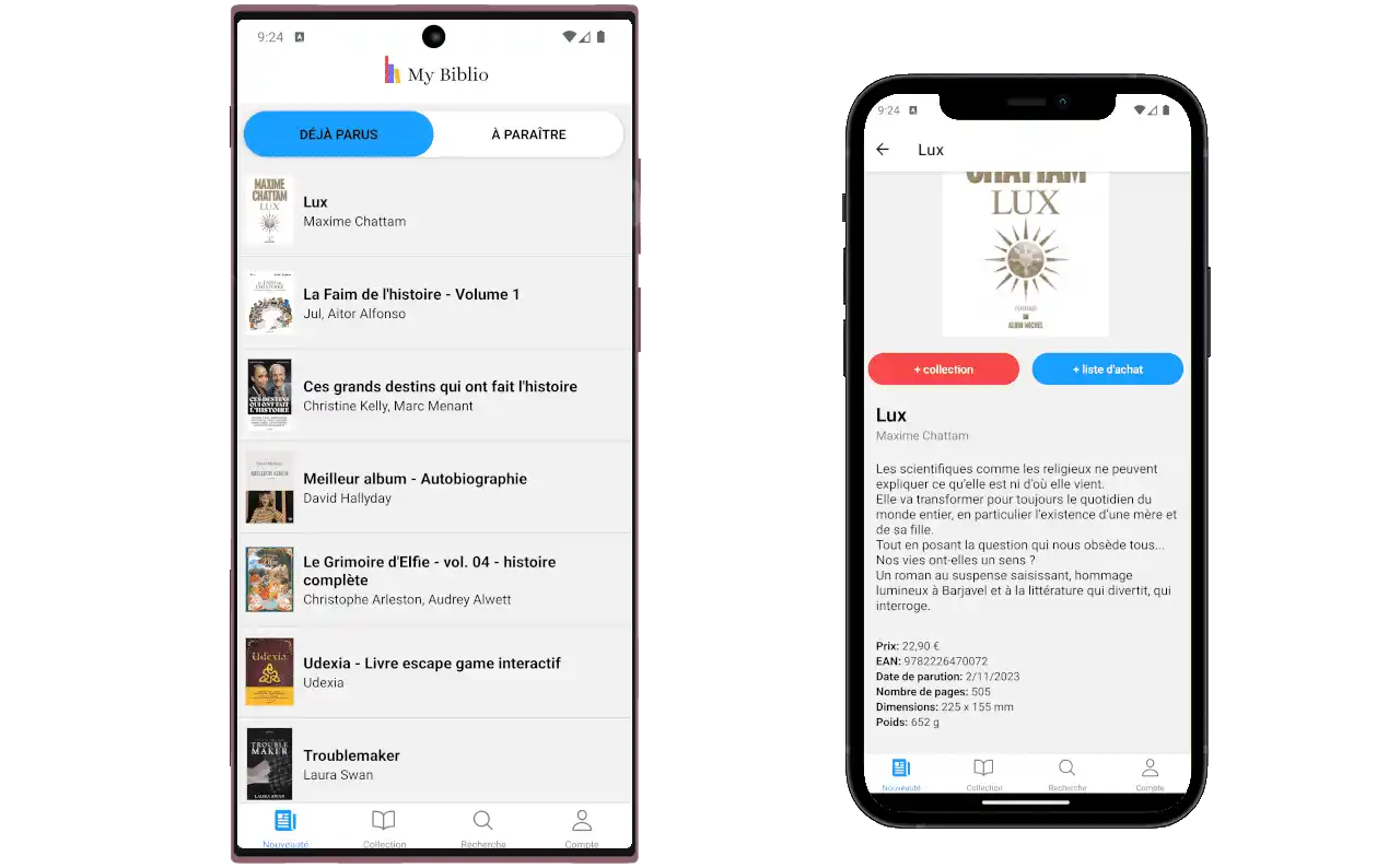 MyBiblio App Screenshot